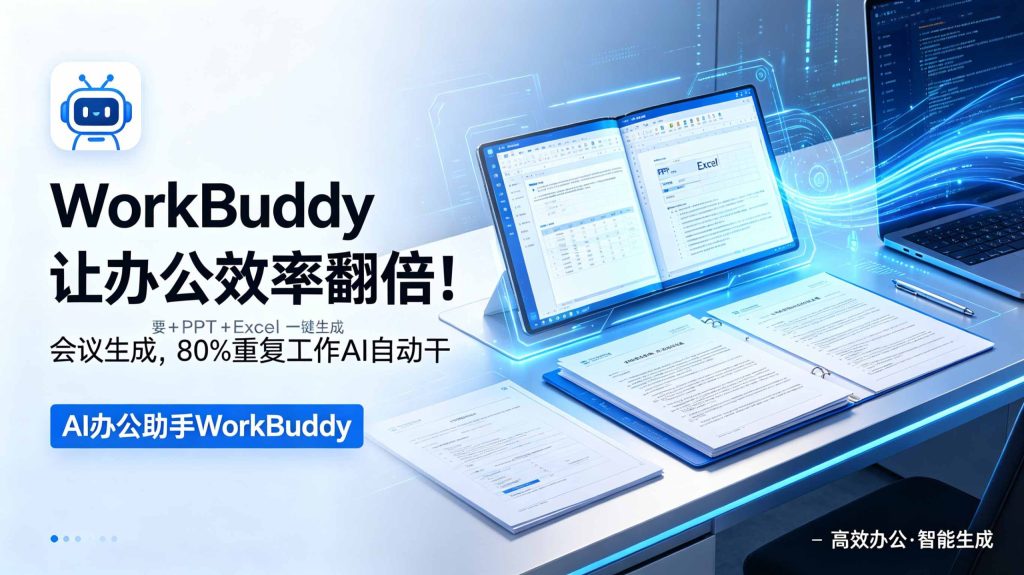 WorkBuddy让办公效率翻倍！会议纪要+PPT+Excel一键生成，80%重复工作AI自动干-Ai创业网