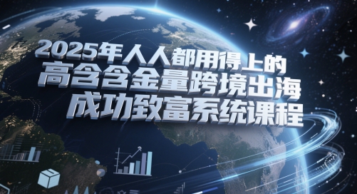 2025年人人都用得上的高含金量跨境出海成功致富系统课程-Ai创业网