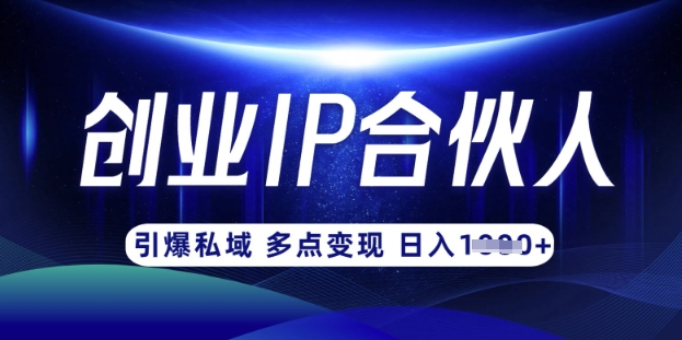 云帆·创业ip合伙人打造3.0，从0到1教你做网创，实现月入过W-Ai创业网