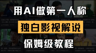 用AI做第一人称独白影视解说，手把手教学，保姆级教程-Ai创业网