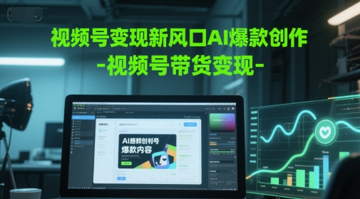 视频号变现新风口AI爆款创作-视频号带货变现-Ai创业网