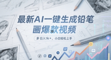 最新AI一键生成铅笔画爆款视频，多平台分发，日 入1k+，小白轻松上手【揭秘】-Ai创业网