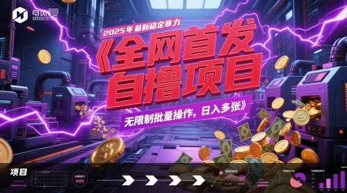 全网首发，2025年最新稳定暴力全自动自撸项目，无限制批量操作，日入多张【揭秘】-Ai创业网