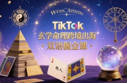 TikTok玄学命理跨境出海双语掘金课，手把手教你用命理知识精准直击海外用户痛点-Ai创业网