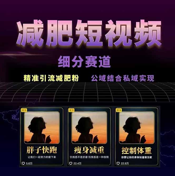 图片[1]-减肥短视频赛道运营课：素材准备-视频制作-引流变现全流程 (附素材-Ai创业网
