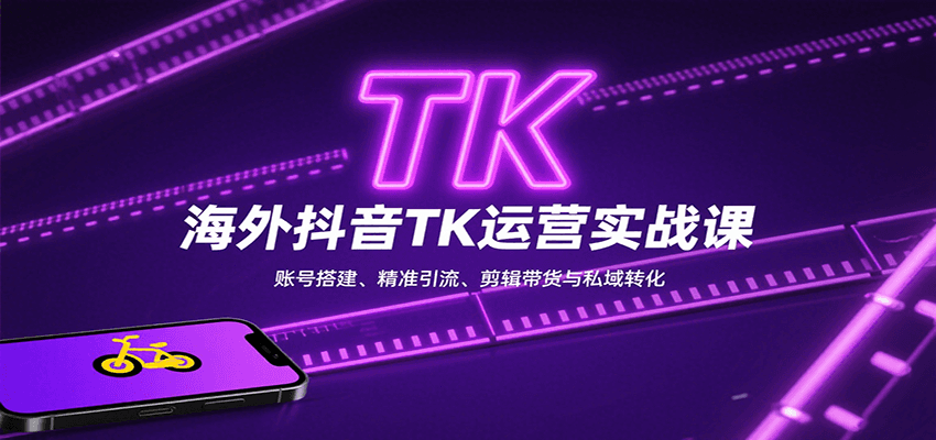 海外抖音TK运营实战课：账号搭建、精准引流、剪辑带货与私域转化-Ai创业网