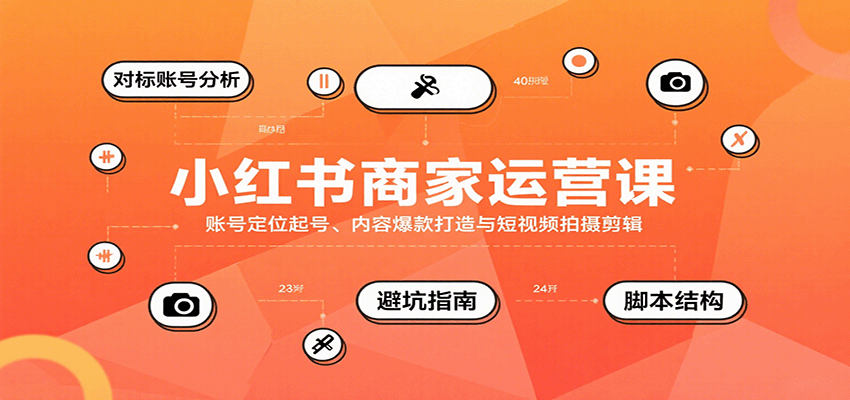 小红书商家运营课，账号定位起号、内容爆款打造与短视频拍摄剪辑-Ai创业网