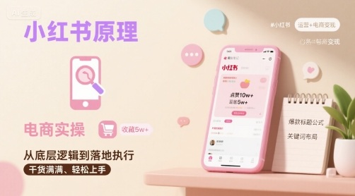 小红书原理以及详细实操流程，小红书电商教程-Ai创业网