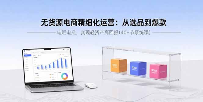 无货源电商精细化运营：从选品到爆款，实现轻资产高回报(40+节系统课-Ai创业网