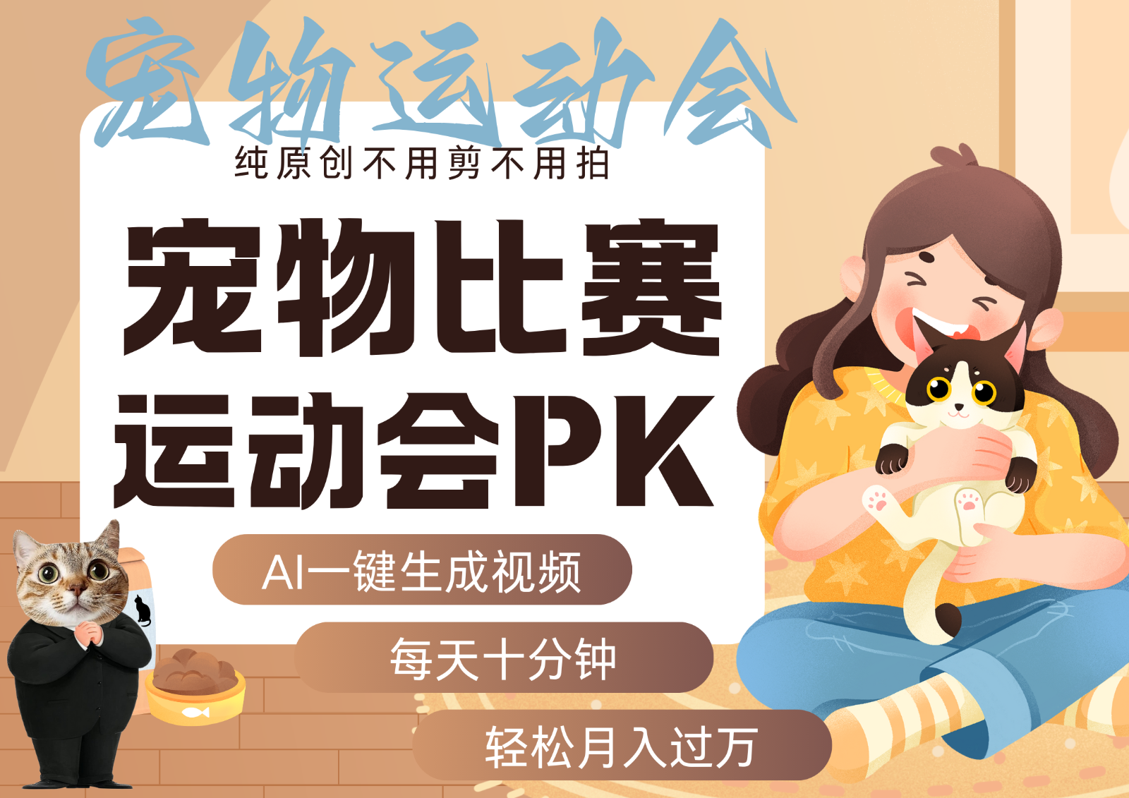 AI萌宠运动员跳水 射击 篮球 足球比赛 每天十分钟 附详细提示词文案库 代替做…-Ai创业网