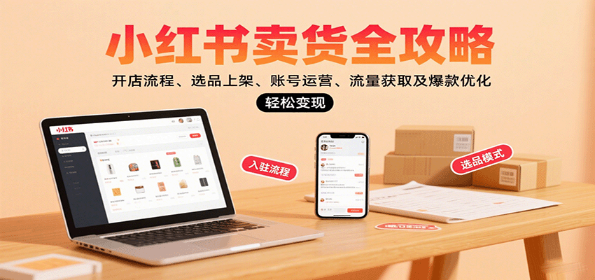 小红书卖货全攻略：开店流程、选品上架、账号运营、流量获取及爆款优化，轻松变现-Ai创业网