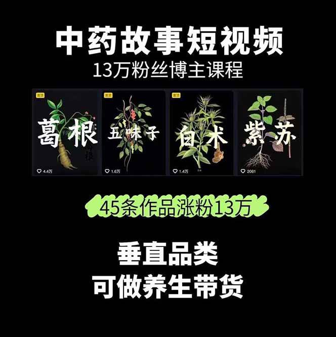 图片[2]-中药文化赛道：溯源故事开发，AI工具实战，平台运营，全方位解锁中医流量变现新路径-Ai创业网