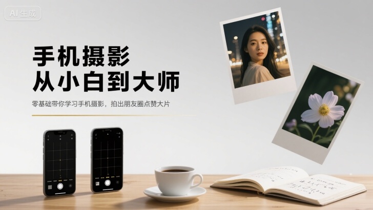 手机摄影从小白到大师，零基础带你学习手机摄影，拍出朋友圈点赞大片-Ai创业网