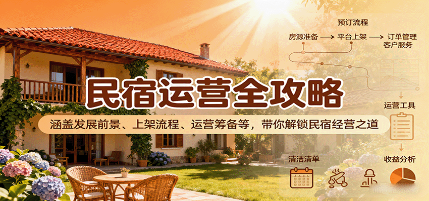 民宿运营全攻略：涵盖发展前景、上架流程、运营筹备等，带你解锁民宿经营之道-Ai创业网