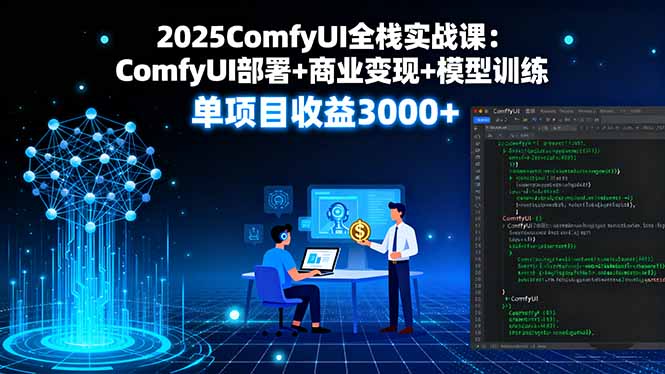 2025ComfyUI全栈实战课：ComfyUI部署+商业变现+模型训练，单项目收益3000+-Ai创业网