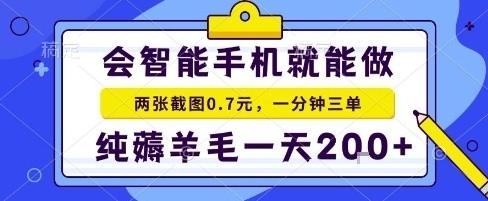 手机项目，二十秒一单，纯薅羊毛一天2张+做就有【揭秘】-Ai创业网