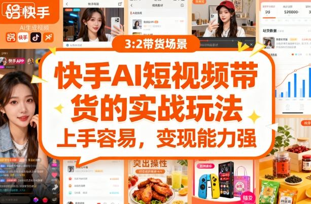 快手ai短视频带货的实战玩法，上手容易，变现能力强-Ai创业网