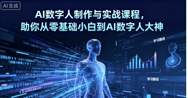 AI数字人制作与实战课程，助你从零基础小白到AI数字人大神-Ai创业网