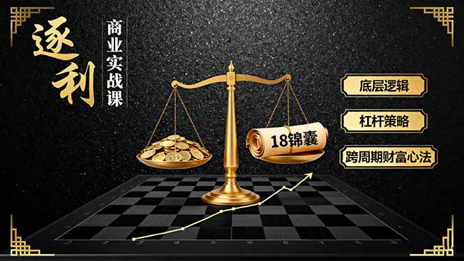 《逐 利》商业实战课，底层逻辑、杠杆策略、18锦囊，跨周期财富心法-Ai创业网