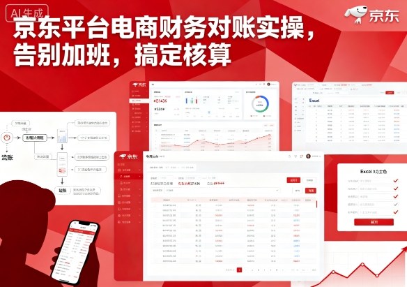 京东平台电商财务对账实操，告别加班，搞定核算-Ai创业网