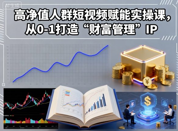 高净值人群短视频赋能实操课，从0-1打造“财富管理”IP-Ai创业网