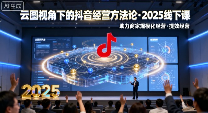 云图视角下的抖音经营方法论，2025线下课，助力商家规模化经营，提效经营(录音+字幕)-Ai创业网