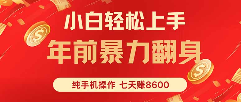 七天狂赚8600，小白纯手机操作，日入1000+-Ai创业网