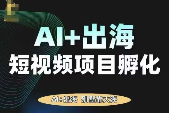AI·TikTok AI+出海短视频项目孵化，陪你从0-1借助AI实现出海变现-Ai创业网
