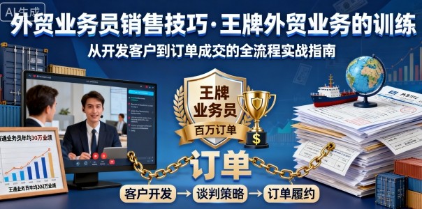 外贸业务员销售技巧，王牌外贸业务的训练-Ai创业网