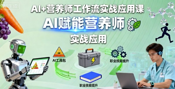 AI+营养师工作流实战应用课，AI赋能营养师-Ai创业网