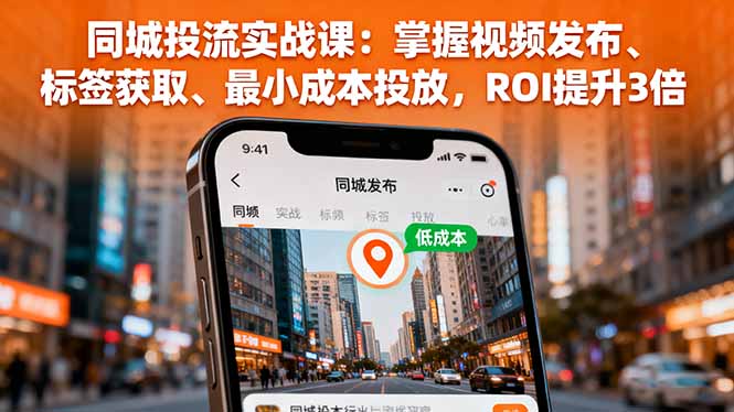 同城投流实战课：掌握视频发布、标签获取、最小成本投放，ROI提升3倍-Ai创业网