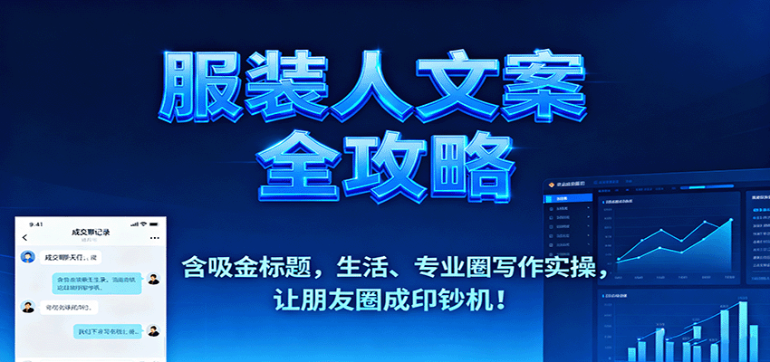 服装人文案全攻略，含吸金标题，生活、专业圈写作实操，让朋友圈成印钞机！-Ai创业网