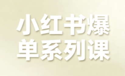 小红书爆单系列课，聚焦小红书电商全链路增长-Ai创业网