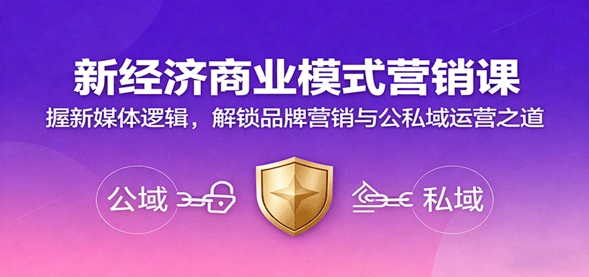 新经济商业模式营销课，握新媒体逻辑，解锁品牌营销与公私域运营之道-Ai创业网