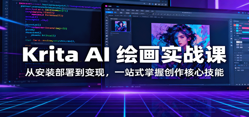 Krita AI 绘画实战课：从安装部署到变现，一站式掌握创作核心技能-Ai创业网