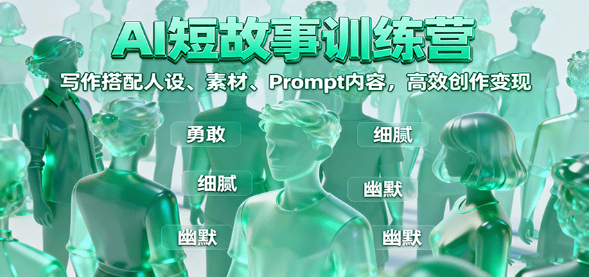 AI短故事训练营：写作搭配人设、素材、Prompt内容，高效创作变现-Ai创业网