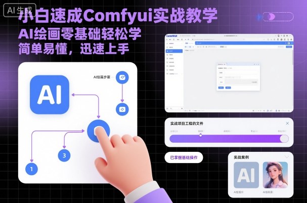 小白速成Comfyui实战教学，AI绘画零基础轻松学，简单易懂，迅速上手-Ai创业网