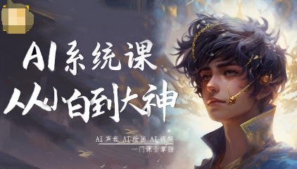 AI系统课程，从小白到大神系统学AI，AI声音-AI绘画-AI视频一门课全掌握-Ai创业网