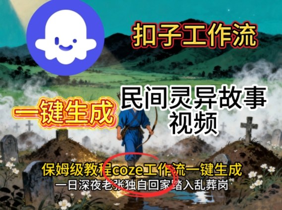 Coze扣子工作流一键生成民间灵异故事视频，保姆级教程搭建教学-Ai创业网