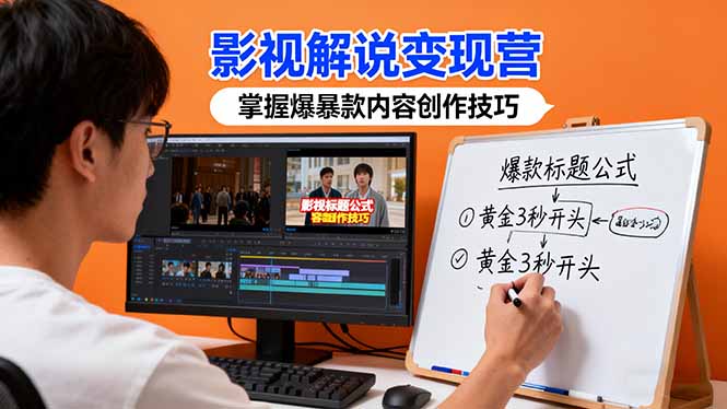 影视解说变现营：通过30+实战案例爆款内容创作技巧，掌握影视解说盈利密码-Ai创业网