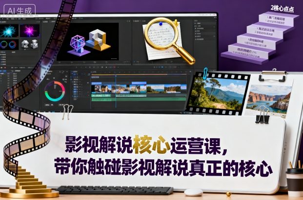 影视解说核心运营课，带你触碰影视解说真正的核心-Ai创业网