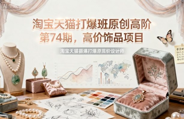 淘宝天猫打爆班原创高阶第74期，高价饰品项目-Ai创业网