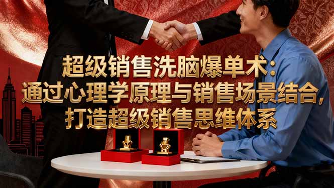 超级销售洗脑爆单术：通过心理学原理与销售场景结合,打造超级销售思维体系-Ai创业网