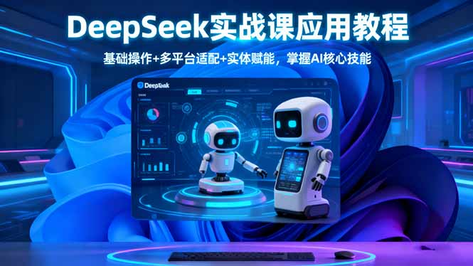 DeepSeek实战课应用教程、基础操作+多平台适配+实体赋能，掌握AI核心技能-Ai创业网
