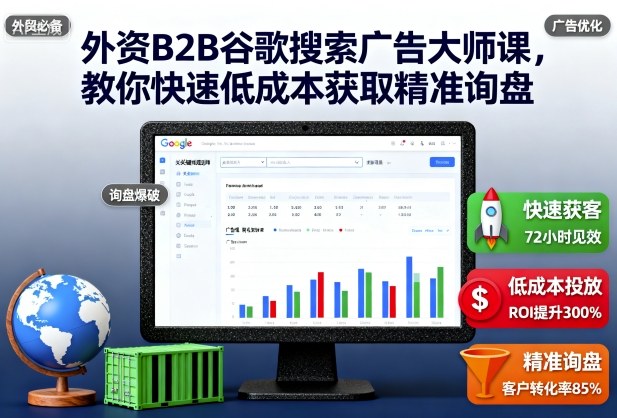 外资B2B谷歌搜索广告大师课，教你快速低成本获取精准询盘-Ai创业网