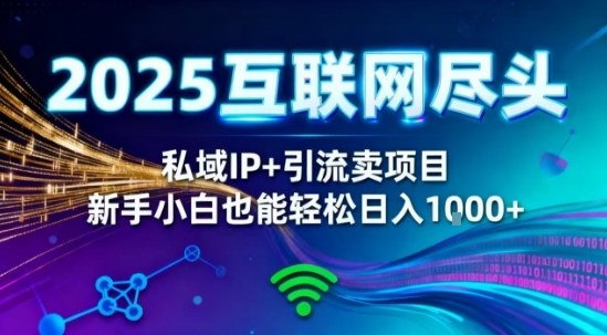 2025网创尽头王炸项目！私域IP+精准引流，新手小白在家躺賺日入1k，零经验也能上手【揭秘】-Ai创业网