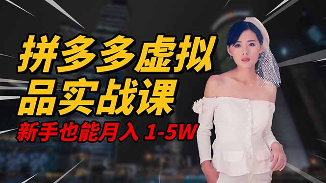 2025 拼多多虚拟品系统实战课，轻资产项目，可矩阵开工作室，新手也能…-Ai创业网