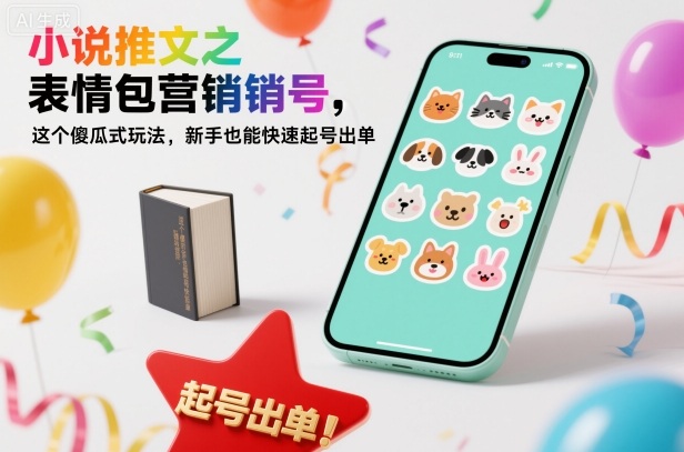 小说推文之表情包营销号，这个傻瓜式玩法，新手也能快速起号出单-Ai创业网