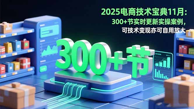 2025电商技术宝典11月：200+节实时更新实操案例，可技术变现亦可自用放大-Ai创业网