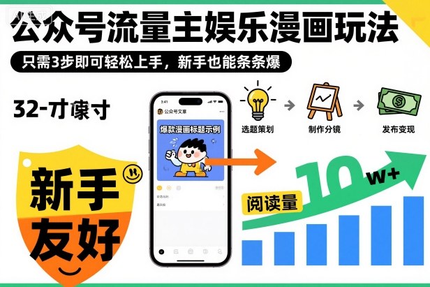 ‍‬⁢‍⁡‍‍⁡​⁣⁤‍‬⁡⁣⁢​⁣‍⁣‌‌⁢​⁡⁡‌​⁢⁣⁢​⁢‌​⁣‬​⁣‬‬⁣⁢​⁢⁣公众号流量主娱乐漫画玩法，只需3步即可轻松上手，新手也能条条爆-Ai创业网